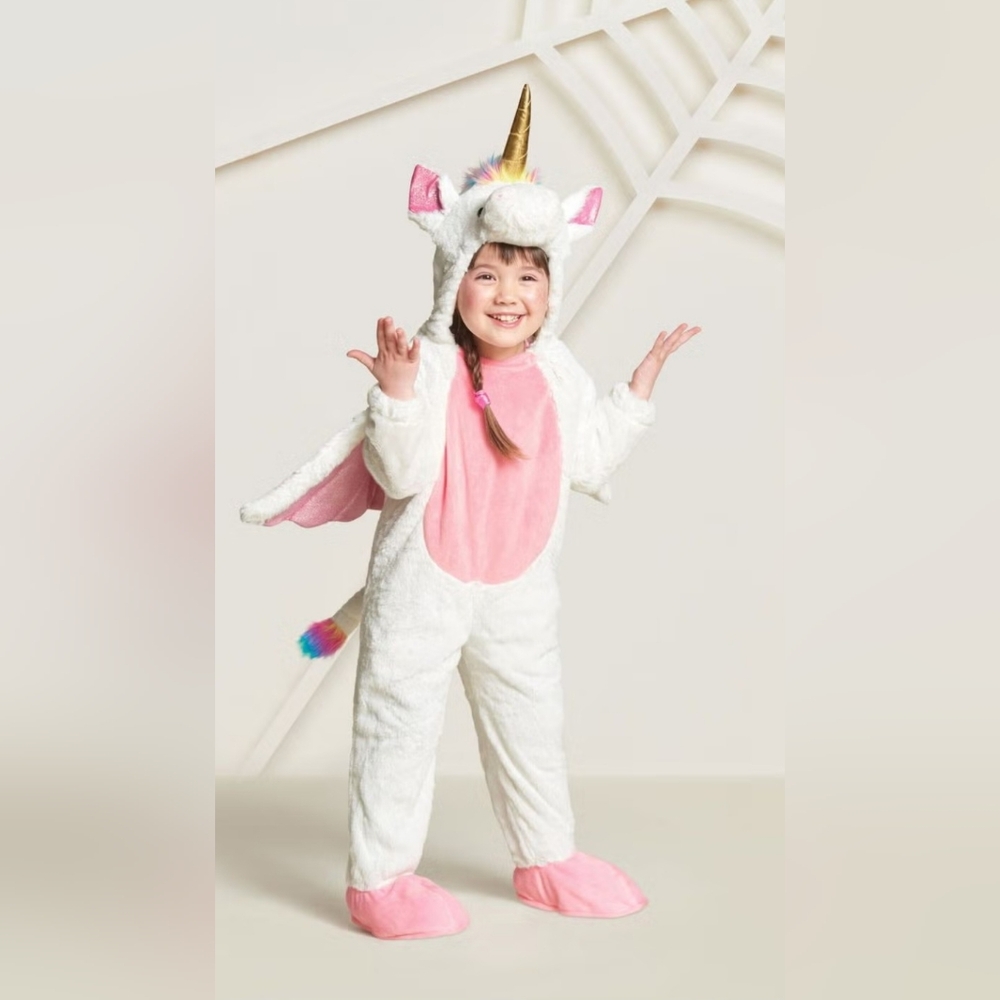 Baby Girl Onepiece Hooded Unicorn Costume